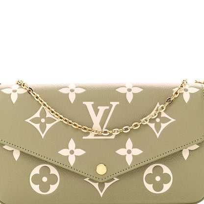 Louis Vuitton Empreinte Monogram Giant Felicie Pochette Tourterelle Creme 8 of 10