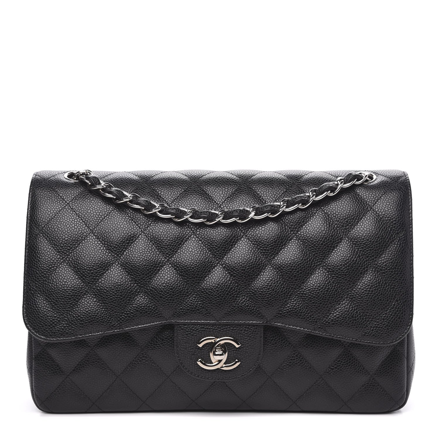Chanel Caviar Quilted Jumbo Double Flap Black 1 of 11