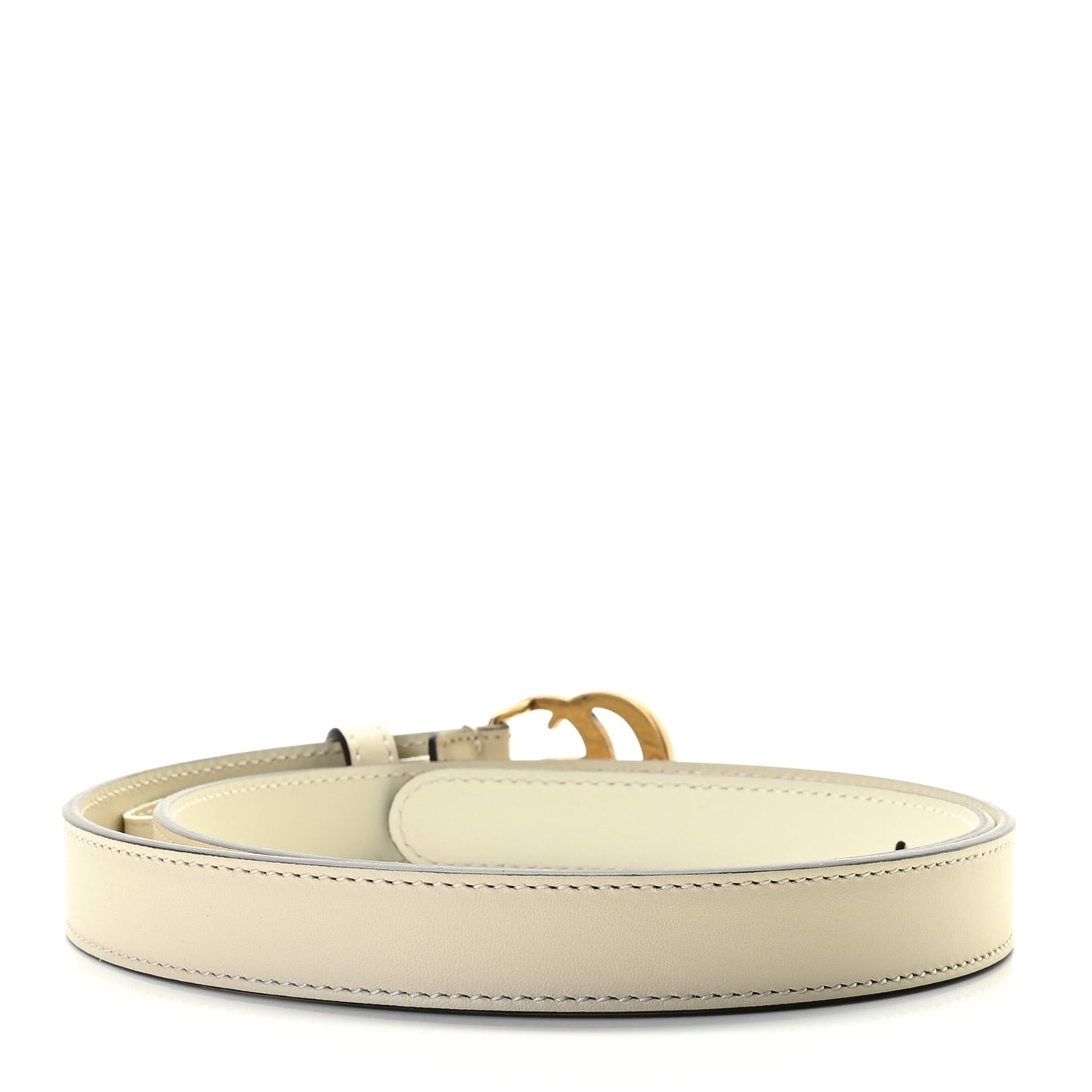 Calfskin Double G 20mm Belt 80 32 Mystic White