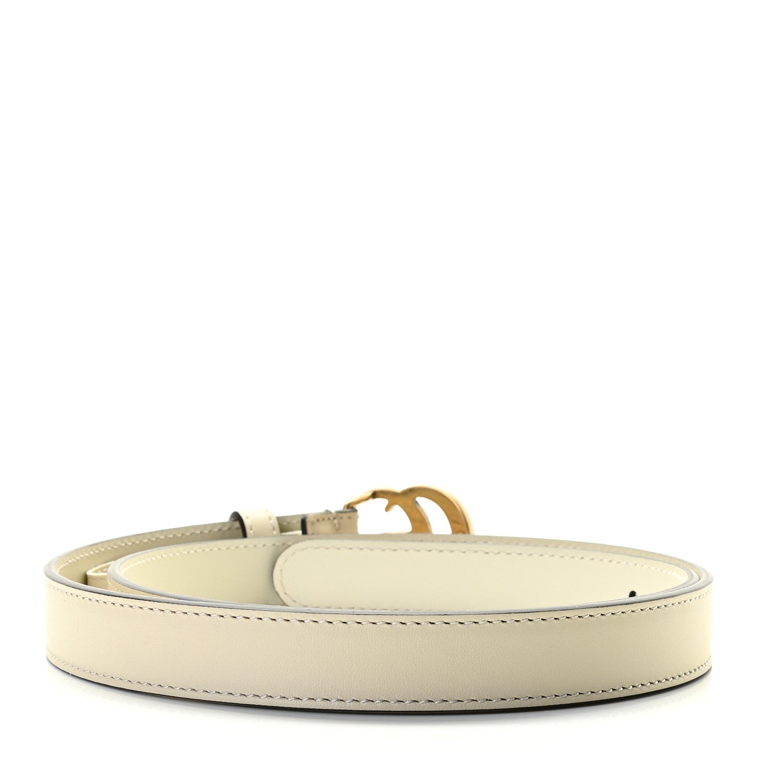 Gucci Calfskin Double G 20mm Belt 80 32 Mystic White 2 of 4