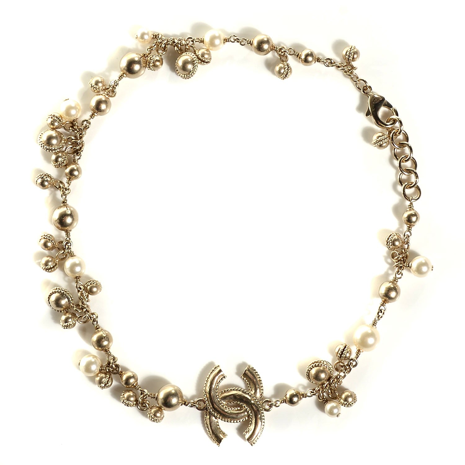 Chanel Pearl CC Short Necklace Gold 1 of 5