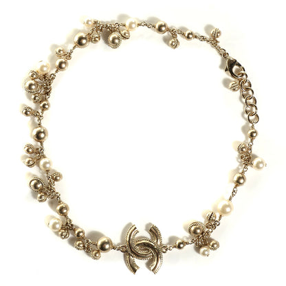 Chanel Pearl CC Short Necklace Gold 1 of 5