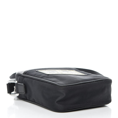 Fendi Nylon Vitello Century Pequin Logo Plate Small Crossbody Messenger Black 4 of 10
