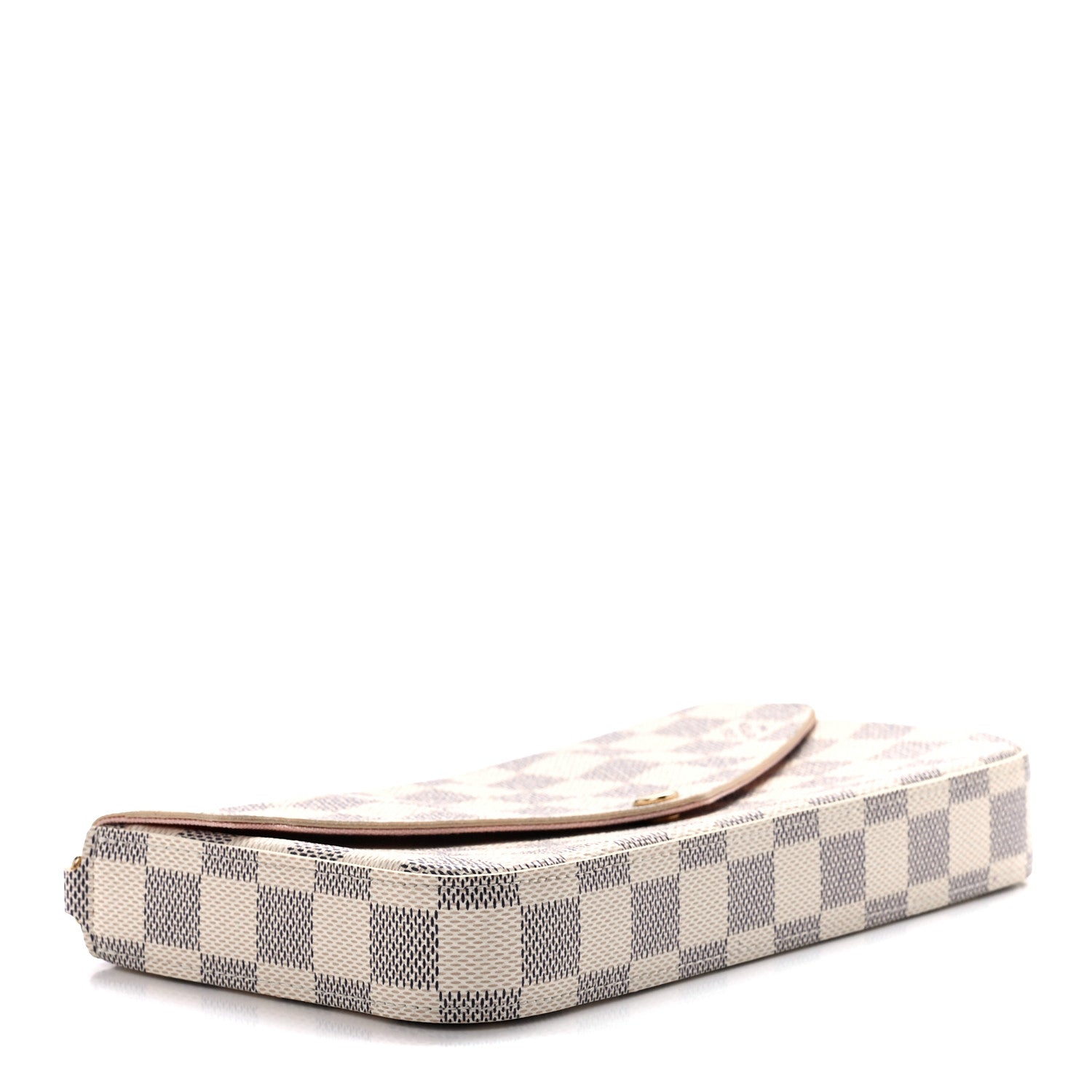 Louis Vuitton Damier Azur Pochette Felicie Chain Wallet Rose Ballerine 5 of 14