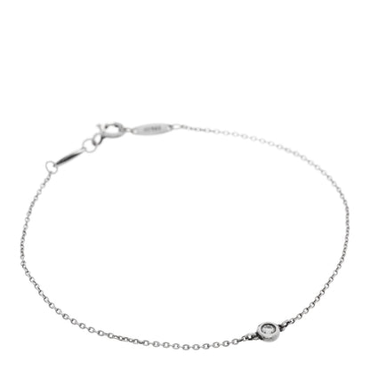 Tiffany Sterling Silver Diamond .05ct Elsa Peretti Diamonds by the Yard Bracelet 1 of 6