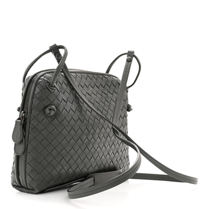 Bottega Veneta Nappa Intrecciato Nodini Crossbody Messenger New Light Grey 4 of 11