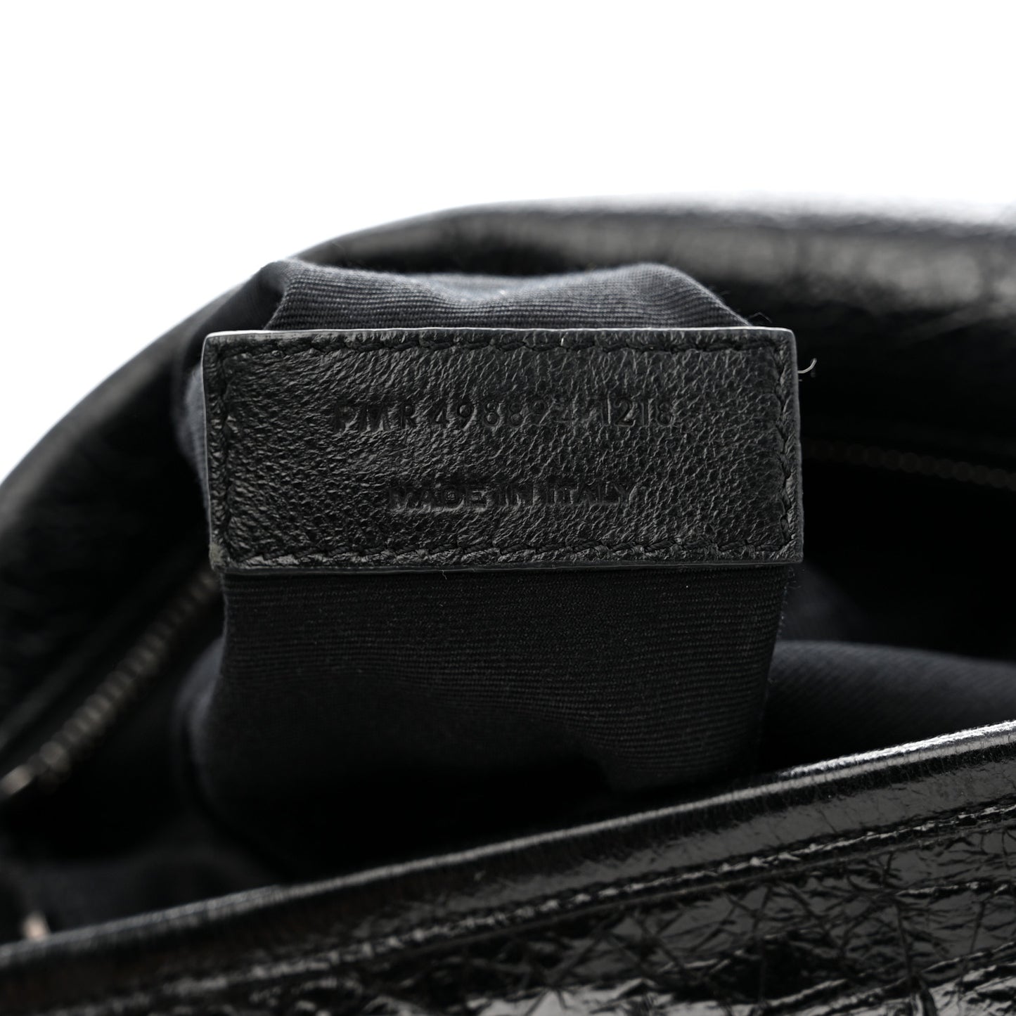Crinkled Calfskin Matelasse Monogram Medium Niki Chain Satchel Black