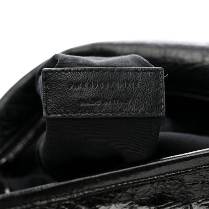 Saint Laurent Crinkled Calfskin Matelasse Monogram Medium Niki Chain Satchel Black 8 of 15