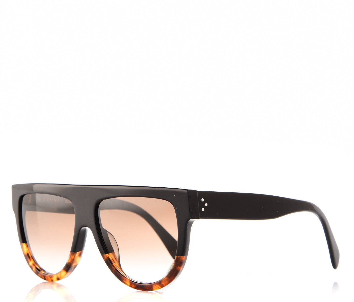 Celine Shadow Sunglasses CL 41026/S Black Havana 1 of 6