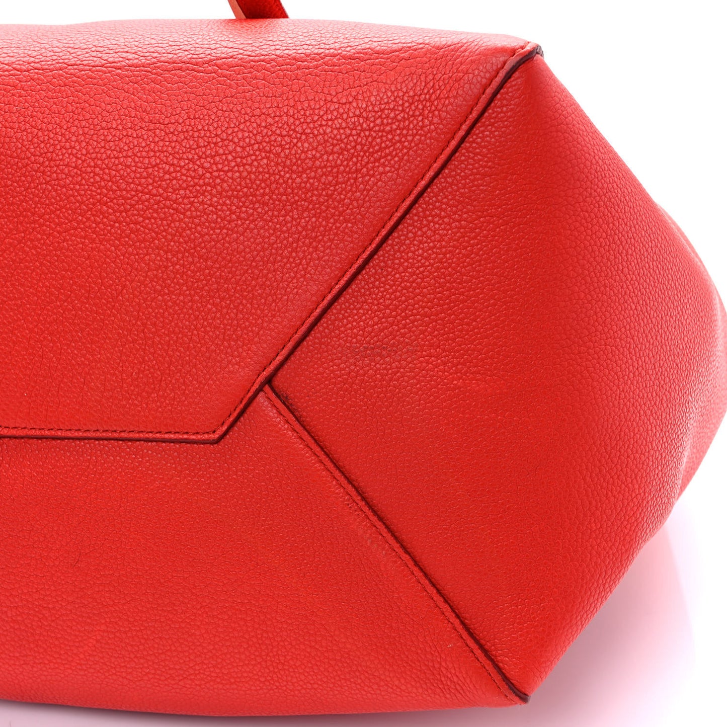 Soft Grained Calfskin Medium Belt Cabas Phantom Vermillion