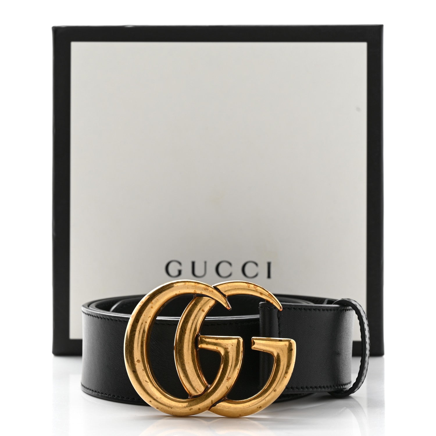 Gucci Calfskin Double G 40mm Belt 80 32 Black 9 of 9