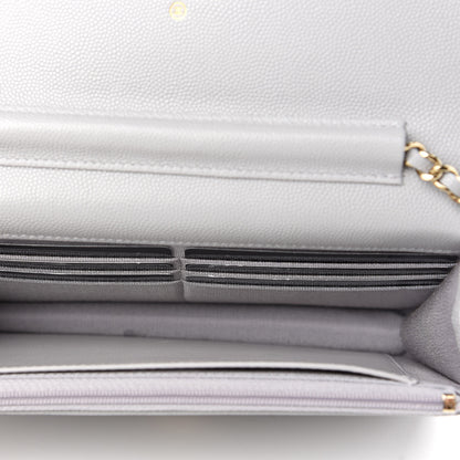 Chanel Caviar Quilted Wallet On Chain WOC Grey 5 of 10
