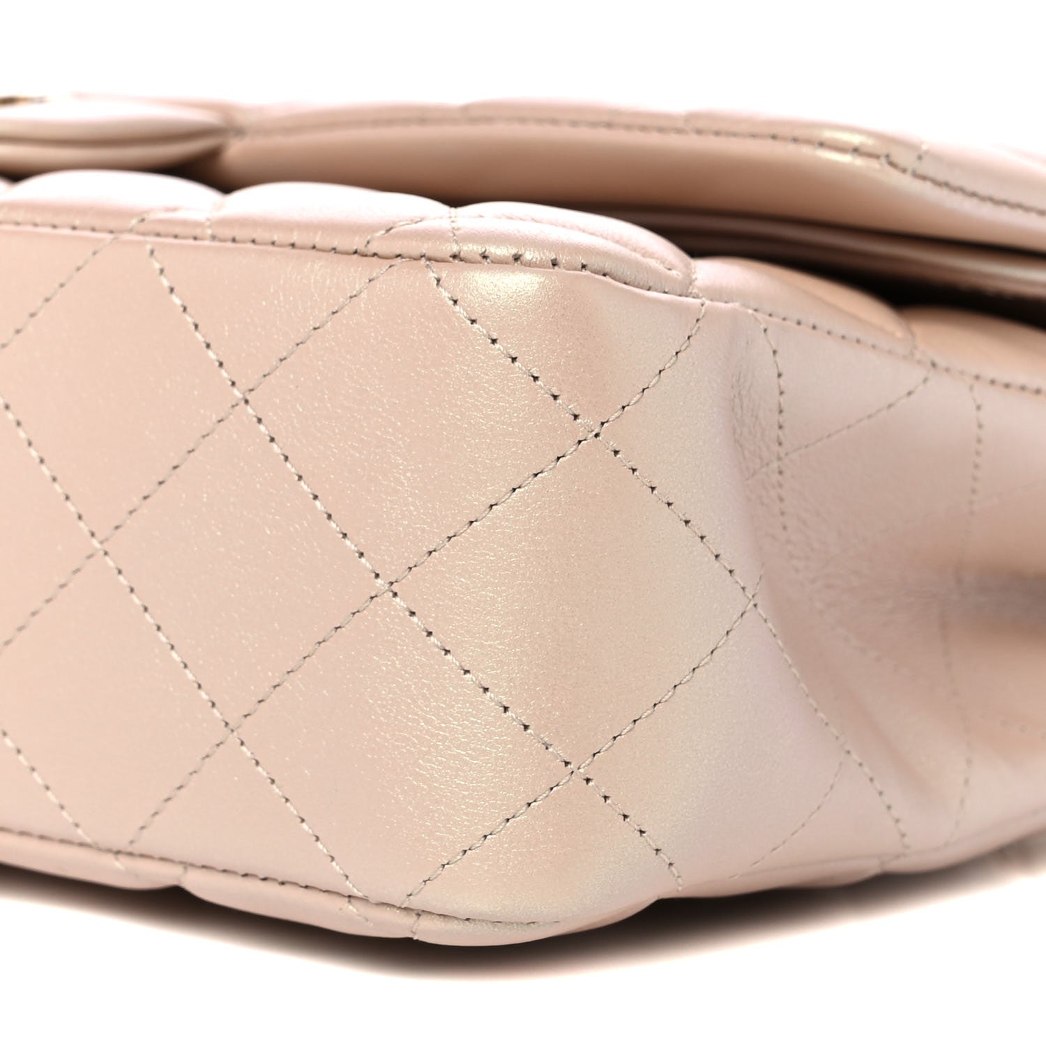 Chanel Iridescent Calfskin Quilted Medium Double Flap Beige 9 of 11