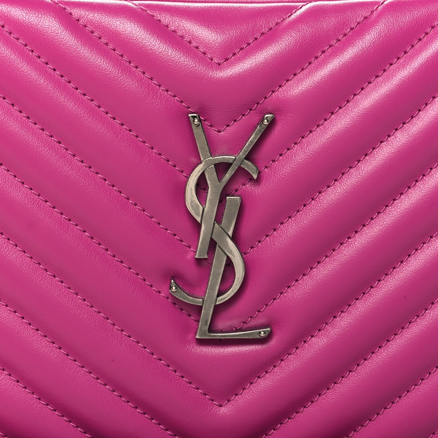 Saint Laurent Calfskin Matelasse Monogram Lou Camera Bag Electric Fuchsia 8 of 10