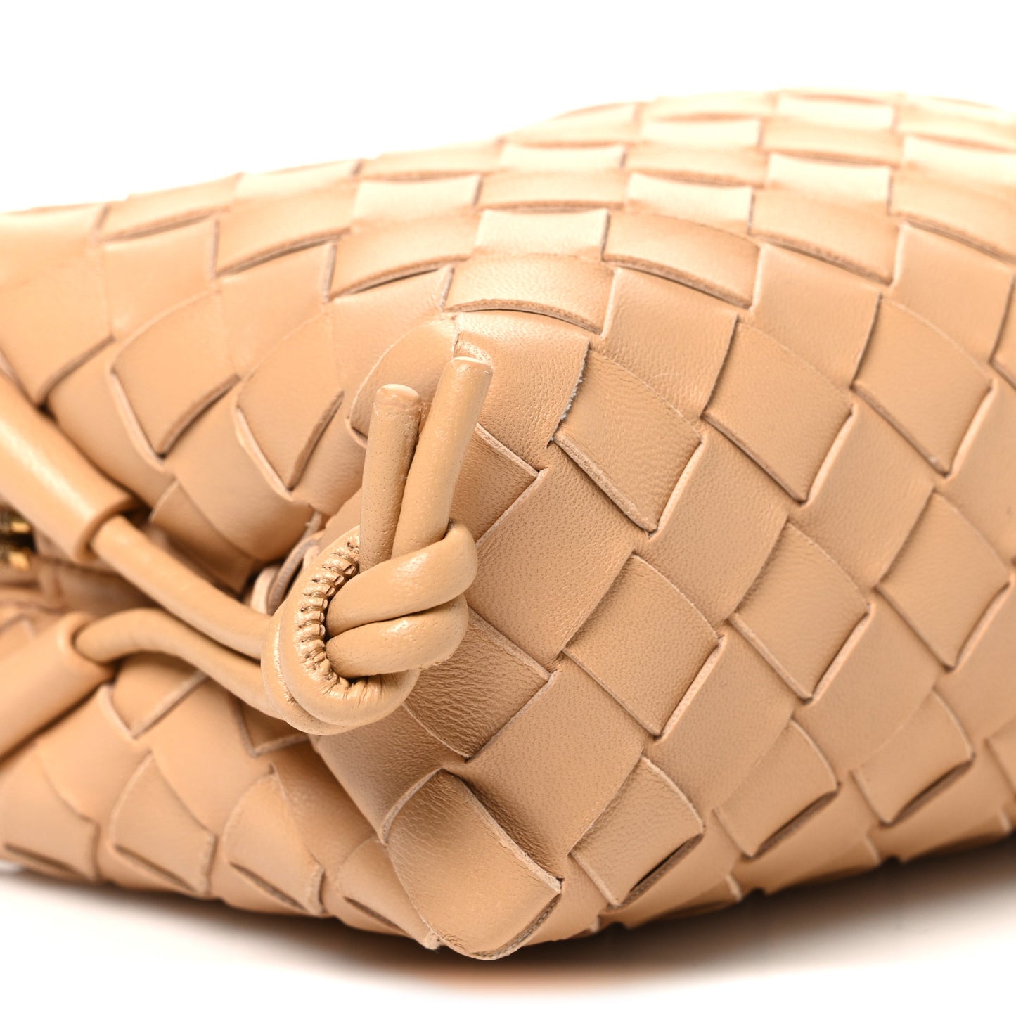 Nappa Intrecciato Mini Loop Camera Bag Almond