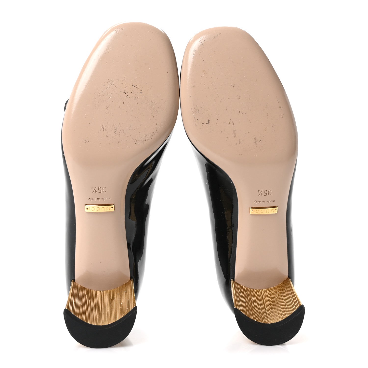 Gucci Vernice Crystal Pearl Embellished Mary Jane Pumps 35.5 Black 6 of 10