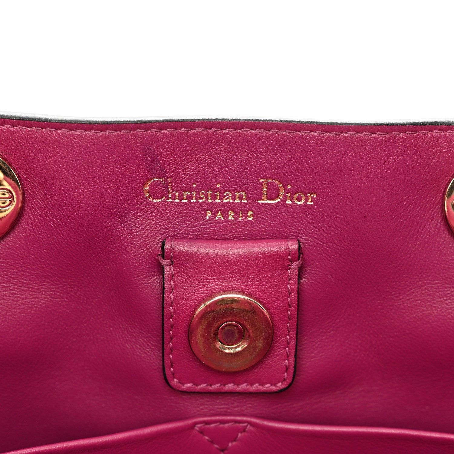 Christian Dior Bullcalf Medium Diorissimo Tote Black Rose Indien 7 of 10