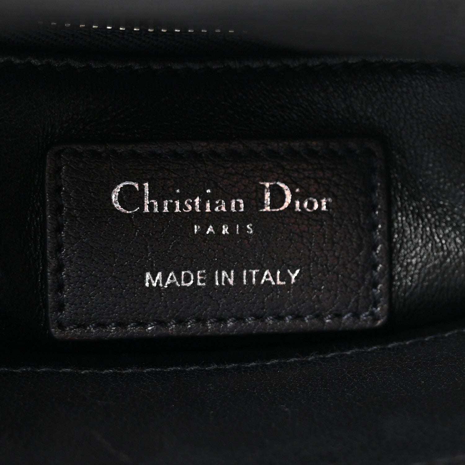 Christian Dior Goatskin Sequin Embroidered Mini Lady Dior Black 6 of 9