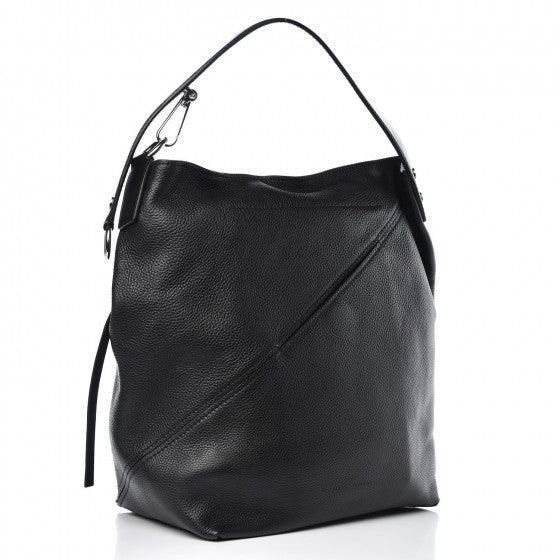 Proenza Schouler Pebbled Calfskin Medium Zip Hobo Black 1 of 20