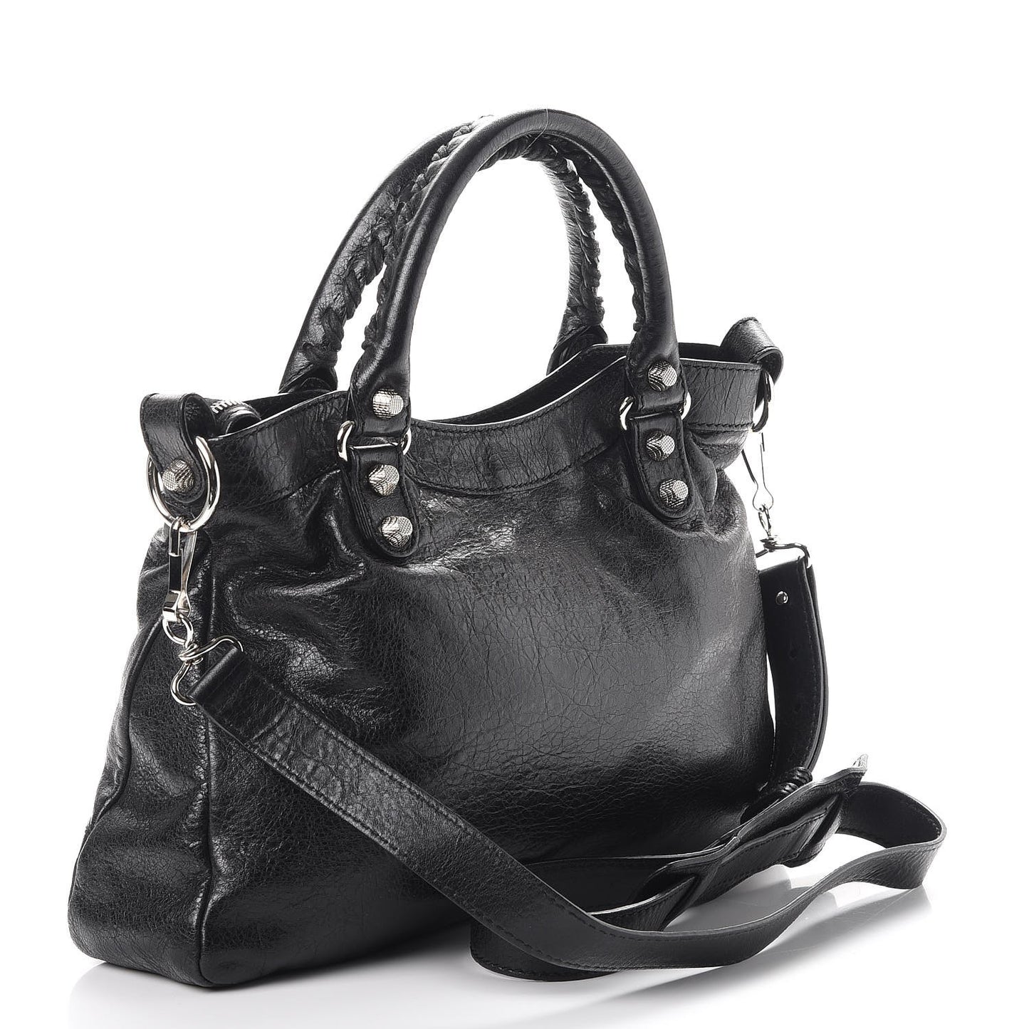 Agneau Giant 12 Silver Hardware Town Black