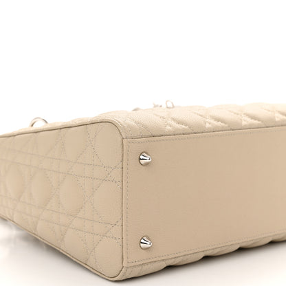 Christian Dior Grained Calfskin Cannage Medium Lady Dior Sable 9 of 10