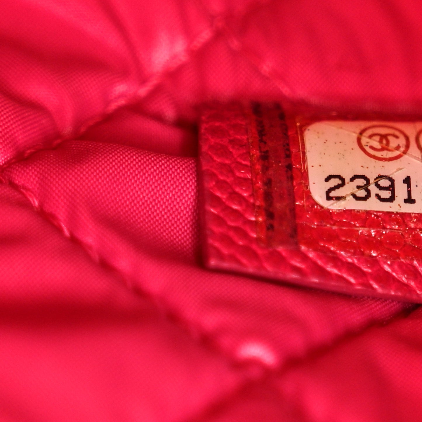 Caviar Quilted Medium Boy Cosmetic Case Dark Pink