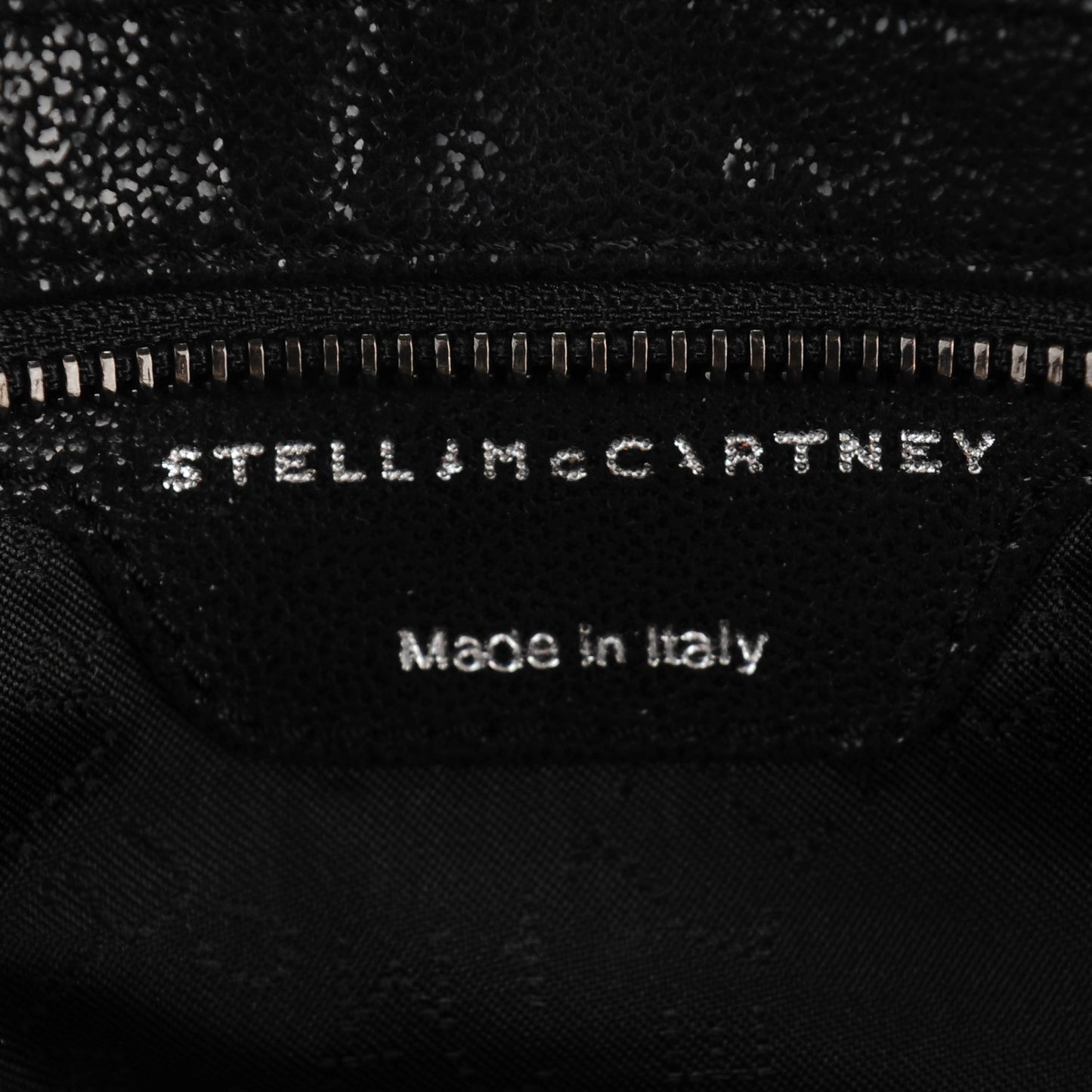 Shaggy Deer Embellished Falabella Fold Over Clutch Black