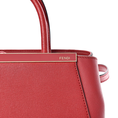 Fendi Vitello Elite Flamingo Petite 2Jours Tote Mattone 12 of 12