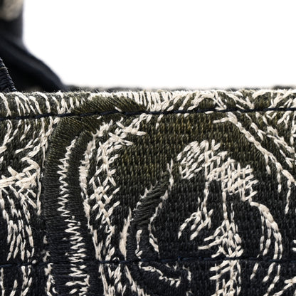 Christian Dior Canvas Embroidered Medium Dioriviera Toile De Jouy Reverse Book Tote Blue 11 of 13