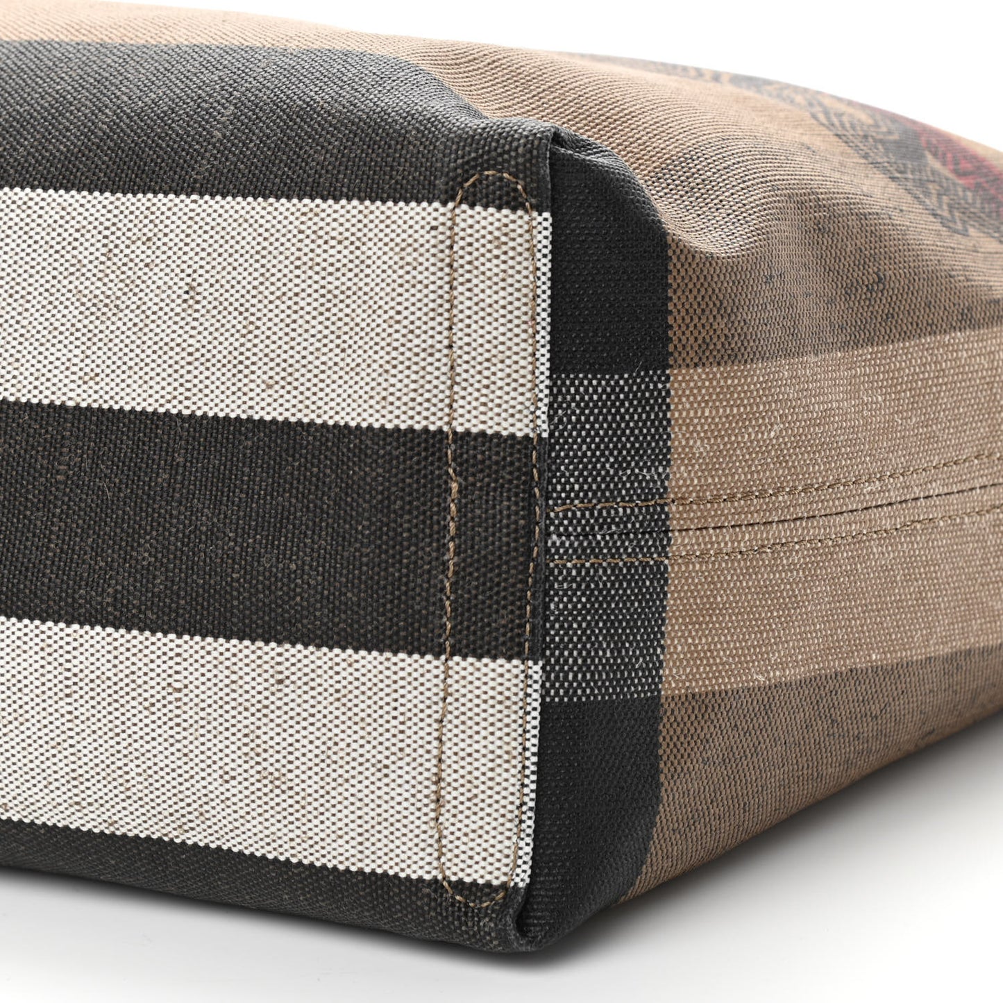 Coated Canvas Mega Check Medium Doodle Tote Black