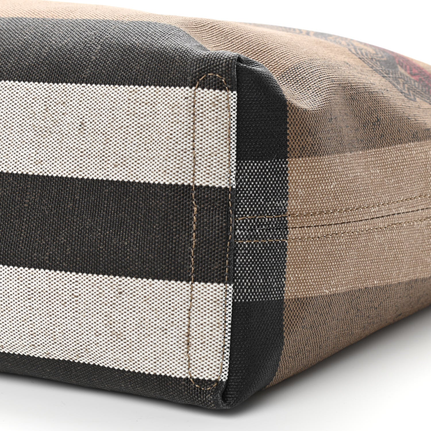 Burberry Coated Canvas Mega Check Medium Doodle Tote Black 9 of 9
