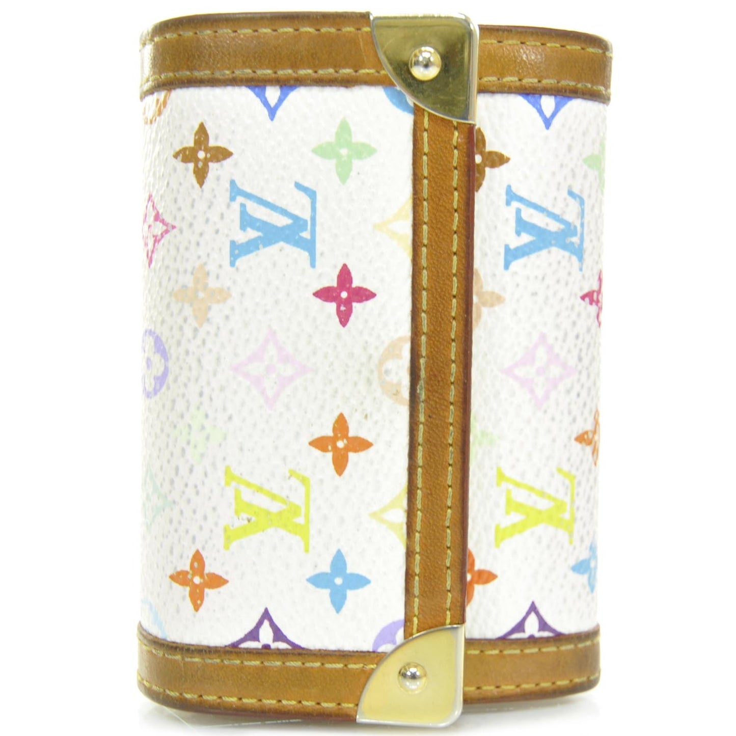 Monogram Multicolor Porte-Monnaie Plat Coin Purse White