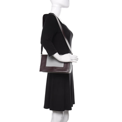 Celine Shiny Smooth Calfskin Medium Frame Shoulder Bag Burgundy Pearl Blue 2 of 9
