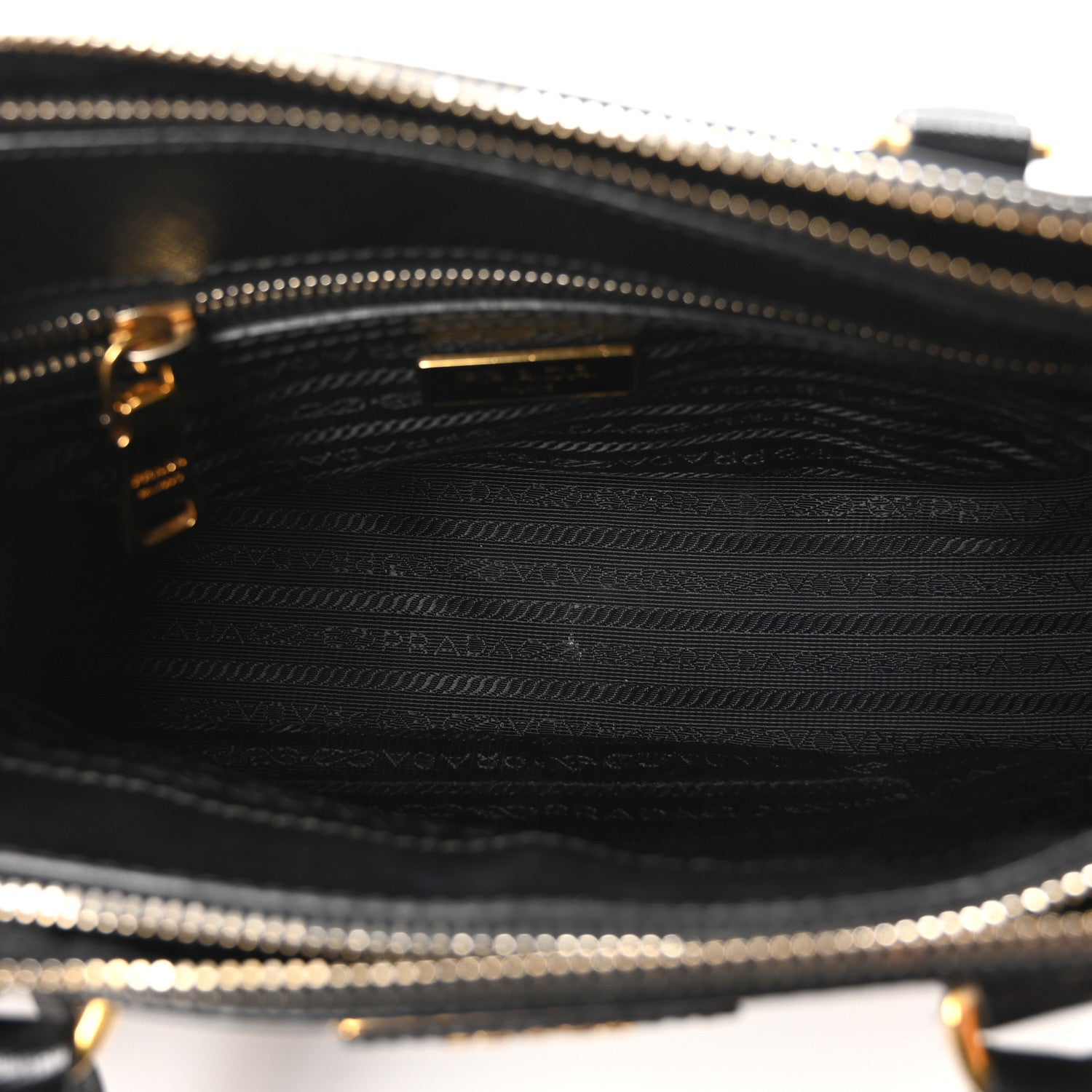 Prada Saffiano Mini Galleria Double Zip Tote Black 5 of 9