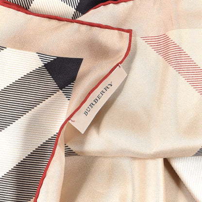 Burberry Silk Nova Check Square Scarf Beige 3 of 3