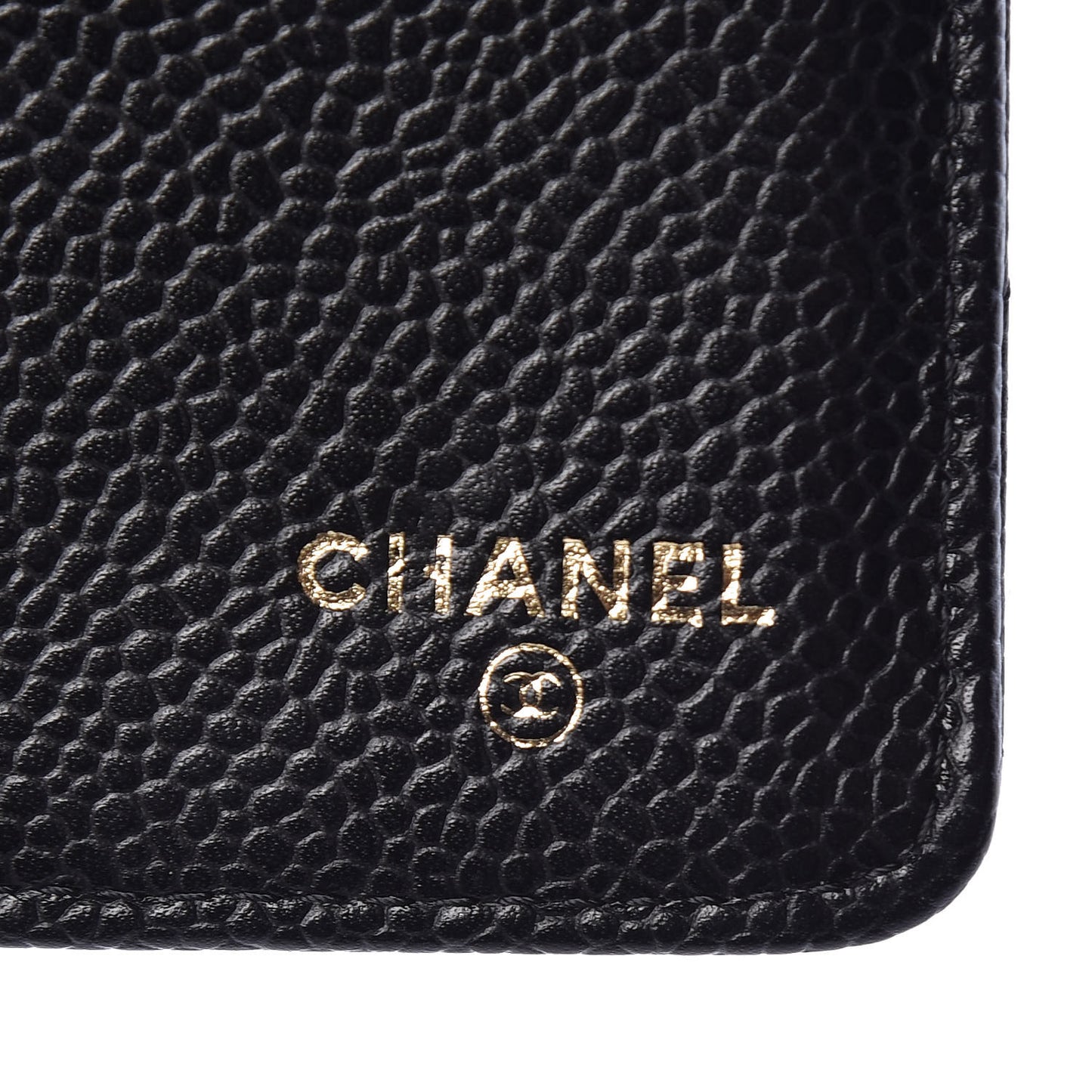 Caviar Quilted Large Flap Wallet Black