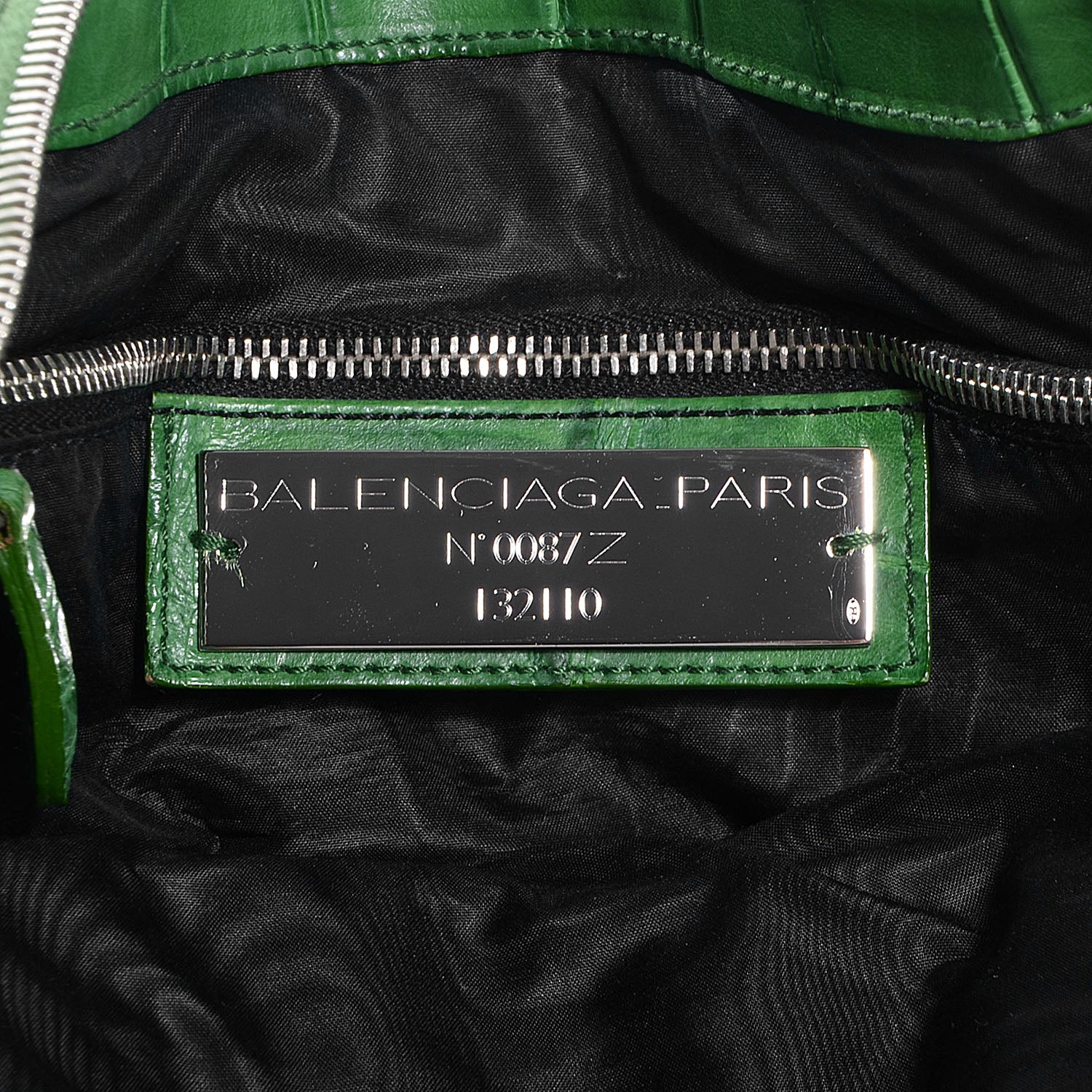 Balenciaga Crocodile Work Bag Green 9 of 12