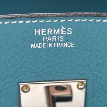 Hermes Taurillon Clemence JPG Birkin 42 Blue Jean 6 of 13