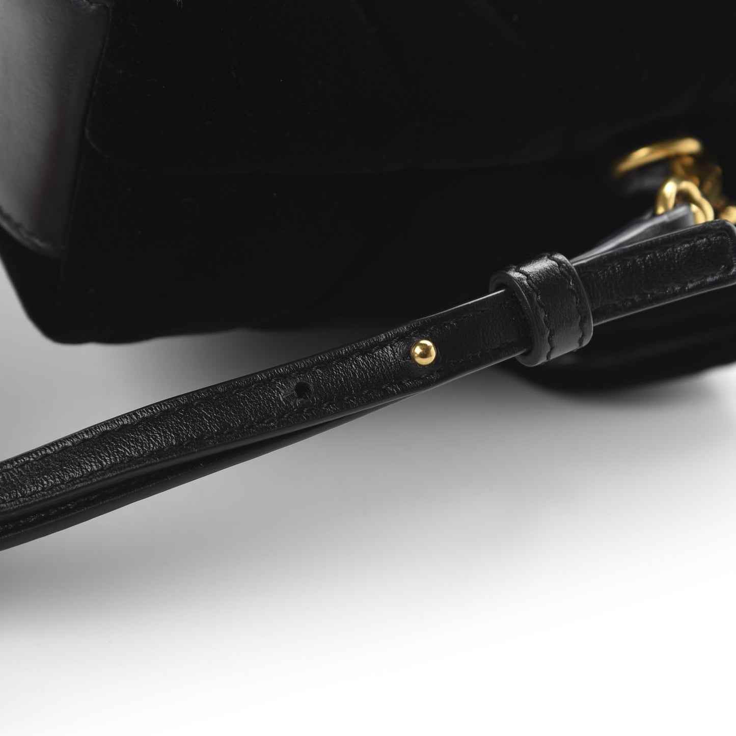 Velvet Y Quilted Monogram Toy Loulou Chain Satchel French Black