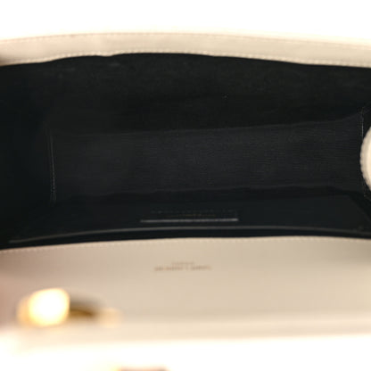 Saint Laurent Grain De Poudre Textured Mixed Matelasse Medium Triquilt Monogram Satchel Crema Soft 6 of 20