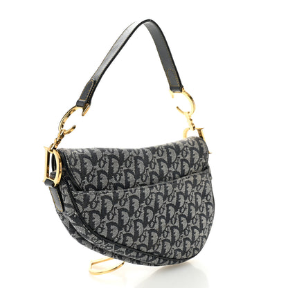 Christian Dior Monogram Saddle Bag Blue 3 of 10