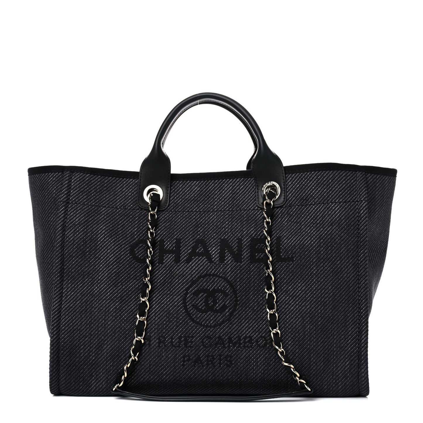 Canvas Medium Deauville Tote Black