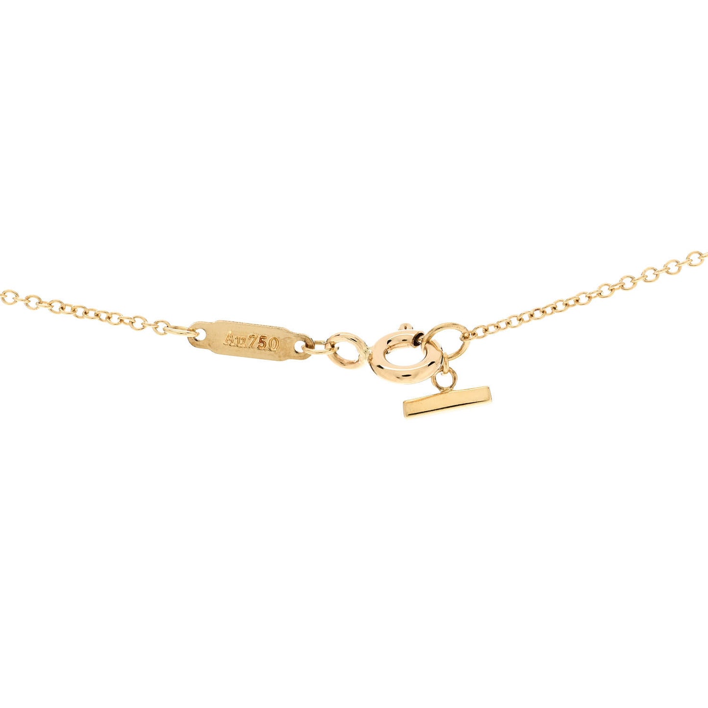 18K Yellow Gold Small T Smile Pendant Necklace