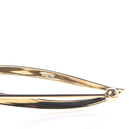 Mikimoto 14K Yellow Gold Akoya Pearl 6mm Leaf Brooch 4 of 4