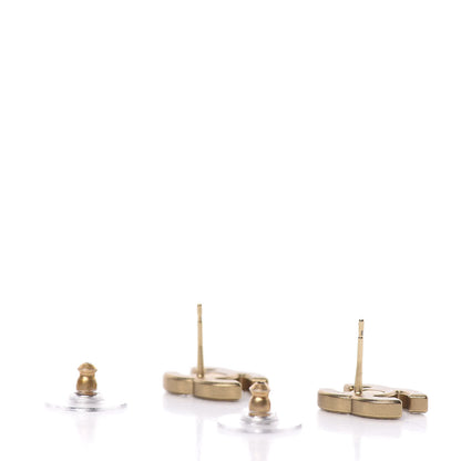 Chanel Crystal CC Earrings Gold 3 of 5