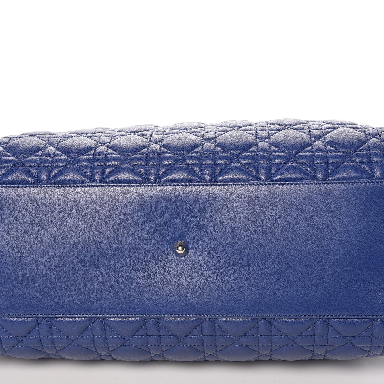 Christian Dior Lambskin Cannage Large Dior Soft Shopping Tote Blue 10 of 11