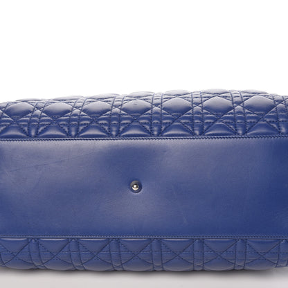 Christian Dior Lambskin Cannage Large Dior Soft Shopping Tote Blue 10 of 11