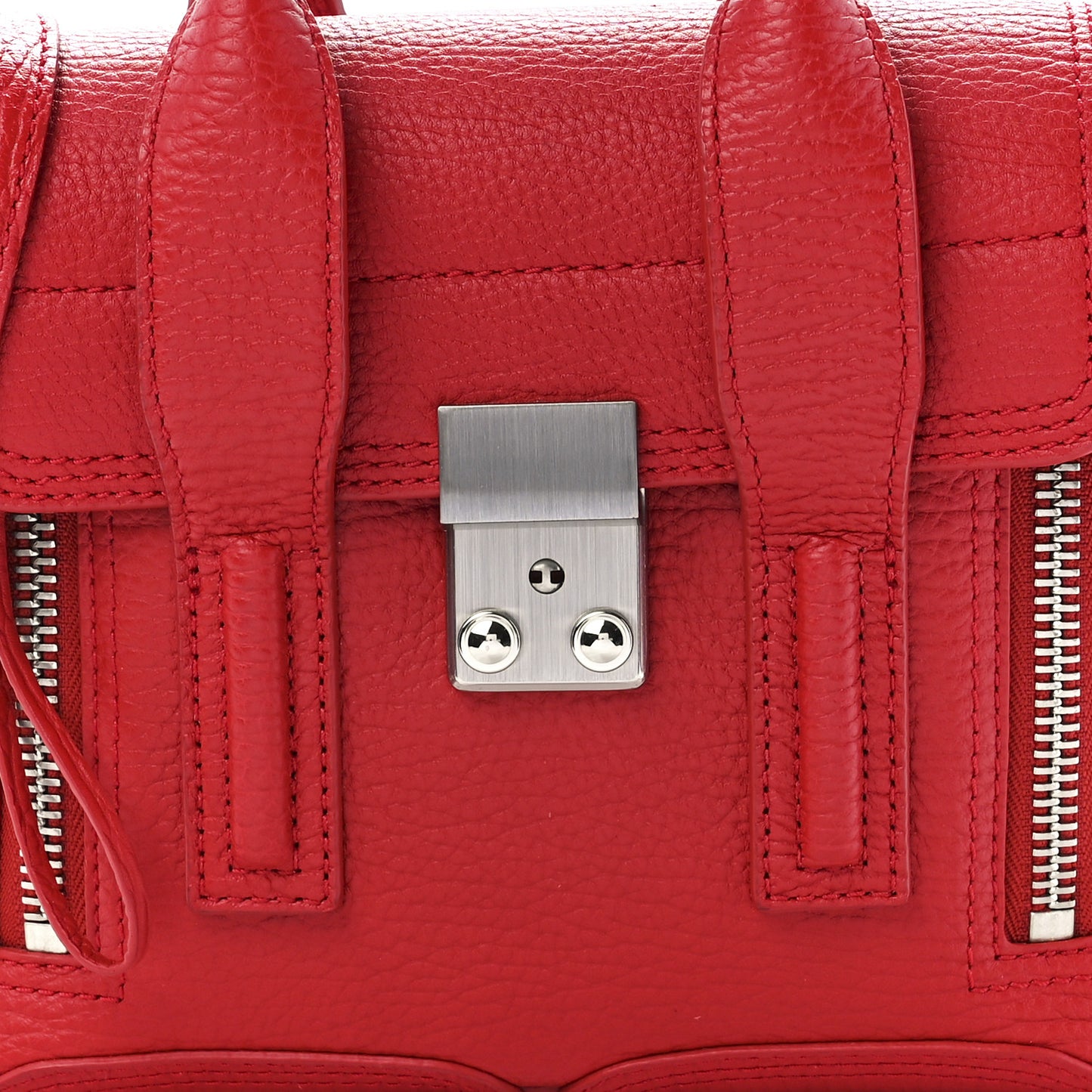 Textured Calfskin Mini Pashli Satchel Red