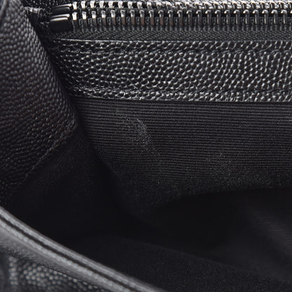 Saint Laurent Grain De Poudre Medium West Hollywood Monogram Fold-Over Black 8 of 11
