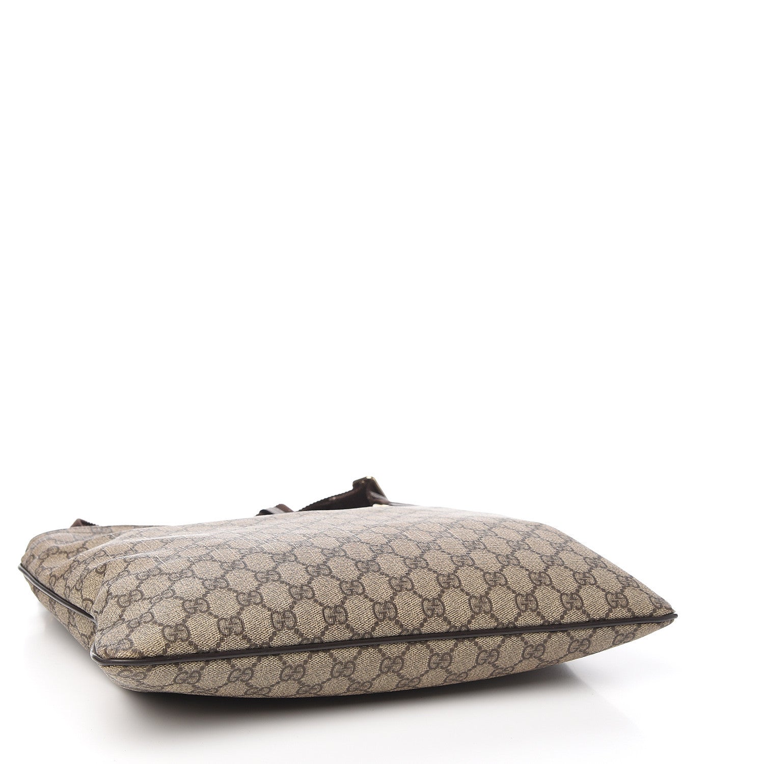 Gucci GG Supreme Monogram Medium Flat Messenger Bag Dark Brown 3 of 9